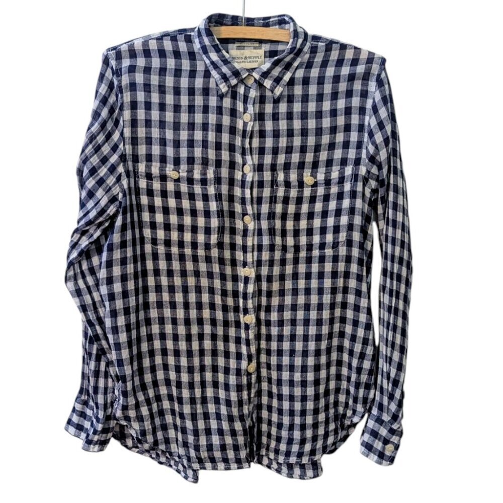 Denim & Supply Ralph‎ Lauren RL Utility Button Shirt Checkered Preppy Western